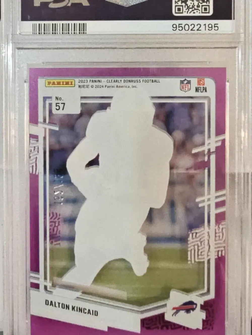 2023 CLEARLY DONRUSS DALTON KINCAID RATED ROOKIE #57 PURPLE /199 PSA GEM MT 10